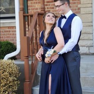 Navy blue prom dress